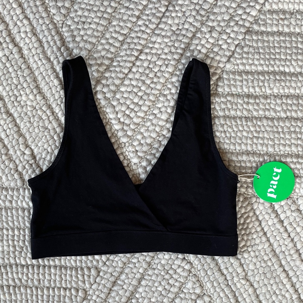 NWT PACT organic cotton maternity nursing bralette - medium